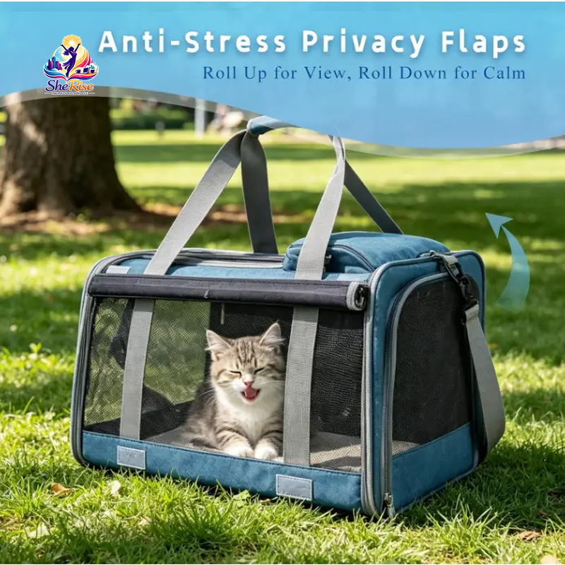 Travel in Style with Our Airline-Approved Pet Handbag - The Ultimate Scratch-Resistant Carrier for Cats & Small Dogs! 🐾✈️ Perfect for Stress-Free Road Trips!