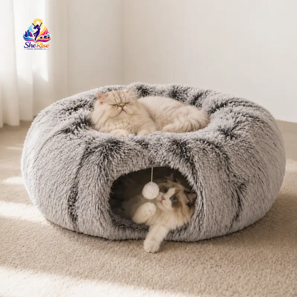 Transform your cat's playtime! 🐾🥳 Discover our 2-in-1 Cat Tunnel Bed - the ultimate cozy haven & interactive playground for your feline friend! 💤🐱 Machine washable, foldable, and scratch-resistant to keep boredom at bay. Perfect for endless fun! ✨#CatLovers #KittenJoy