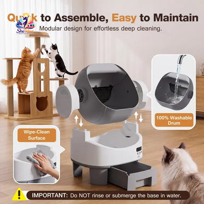 Upgrade your kitty's bathroom with the Alifuraha Smart Self-Cleaning Litter Box! Say goodbye to scooping and hello to hassle-free cleanups! 🐾✨ #CatLove #SmartHome