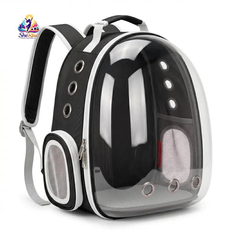 Upgrade your pet travel game with our chic Transparent Plaid Bubble Backpack! Perfect for hiking & adventures, it's airline-approved and designed for comfort & safety! 🐾✨ #PetTravel #CatBackpack #AdventureAwaits