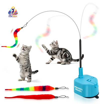 Engage Your Cat with the Ultimate 360° Swirling Flying Bird Toy - Rechargeable Fun for Hours of Play!