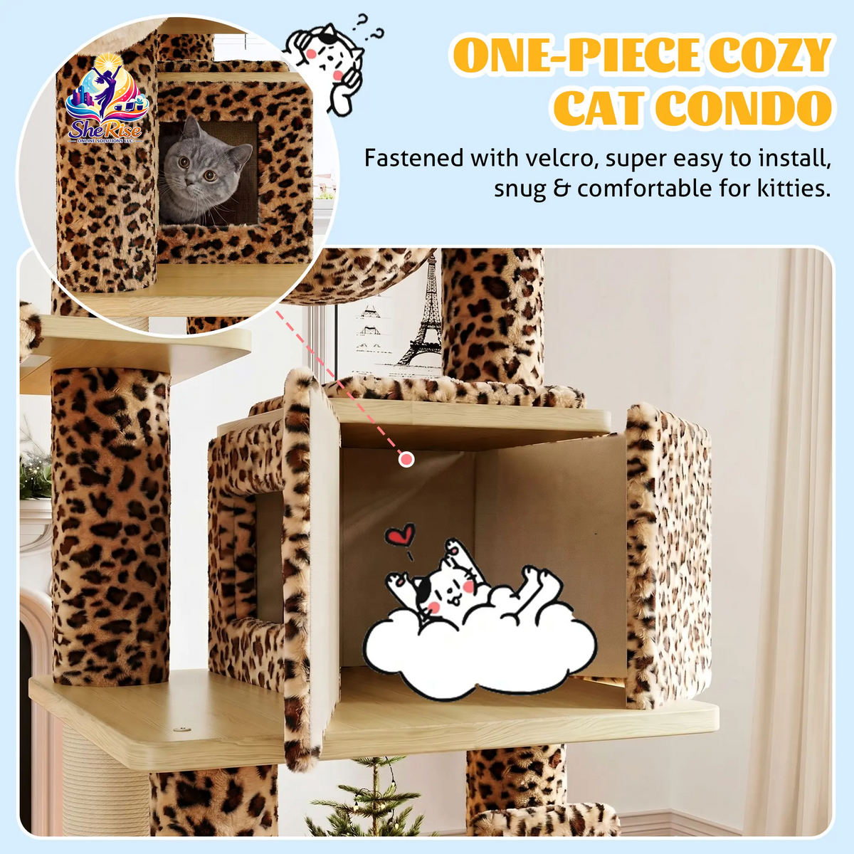 Elevate Your Home with the HOOMIC 77" Cat Tree - The Ultimate Playground for Your Feline Friends!