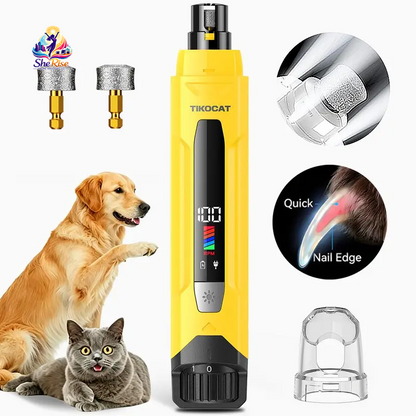 Say goodbye to stressful nail trims! 🐾✨ Meet the TIKOCAT Rechargeable Nail Grinder - your pet’s new favorite grooming tool! Ultra-quiet, 6-speed settings, and a smart LED display for a pain-free experience. Charge it fast with Type-C, enjoy 12 hours of runtime, and watch the magic happen with 4 LED lights! 🐶💖 #PetGrooming #TIKOCAT #HappyPaws