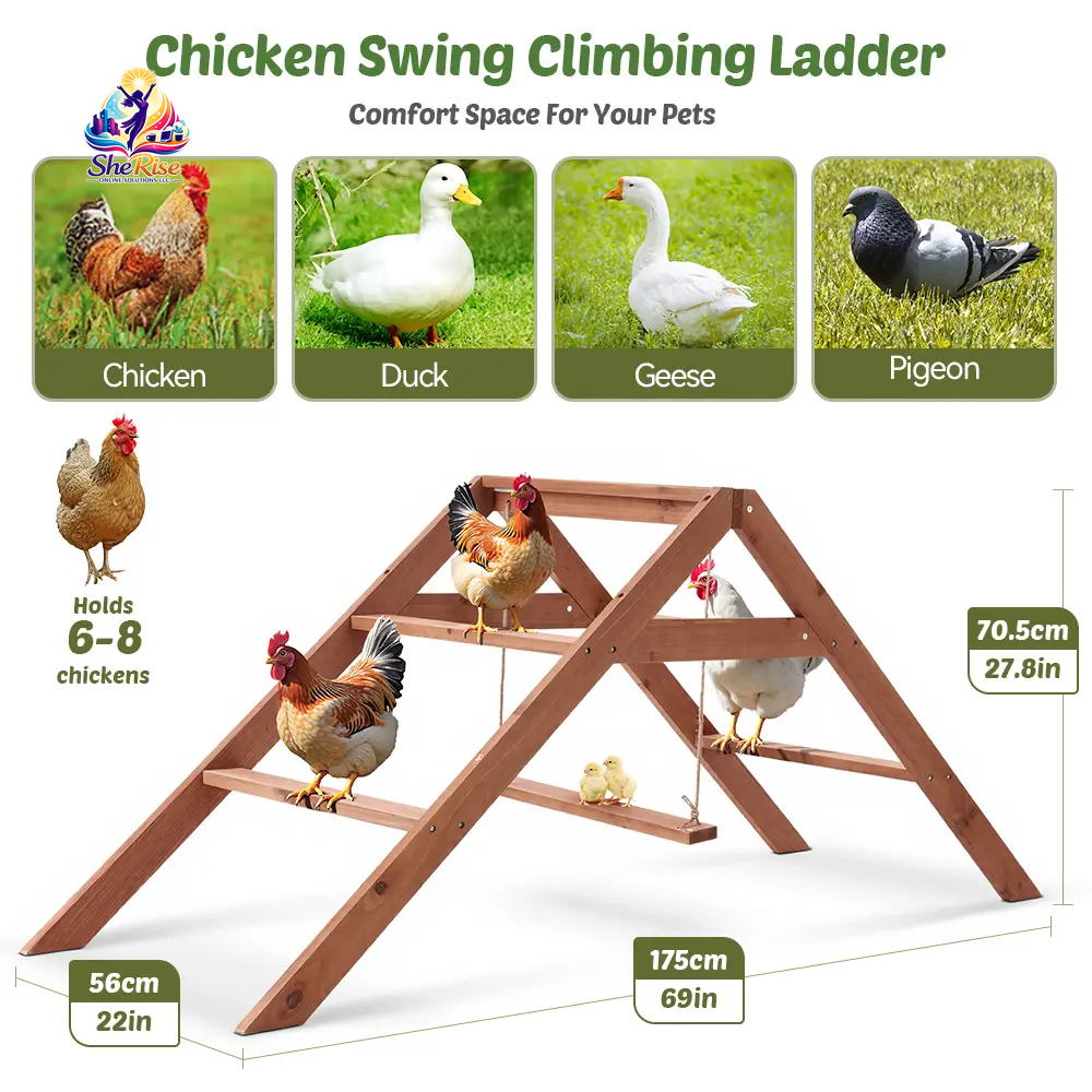 Transform Your Chicken Coop with Our Extra Large 69" Wooden Roosting Bars - Ideal for Fun and Relaxation! Easy Assembly & Maintenance!