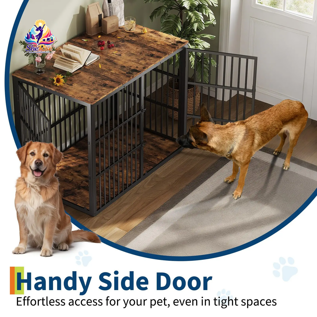 Transform Your Pet's Space with Our Chic 3-in-1 XXL Dog Crate Furniture – Stylish, Functional, and Perfect for Medium to Large Breeds!