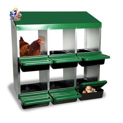Upgrade Your Poultry Game with the GARVEE 2-Tier Galvanized Steel Chicken Nesting Box! 🐔🌱 Perfect for all seasons, features removable lid, rollaway tray & built-in ventilation! 🥚✨ #ChickenCoop #FarmLife #EggLayingHelper